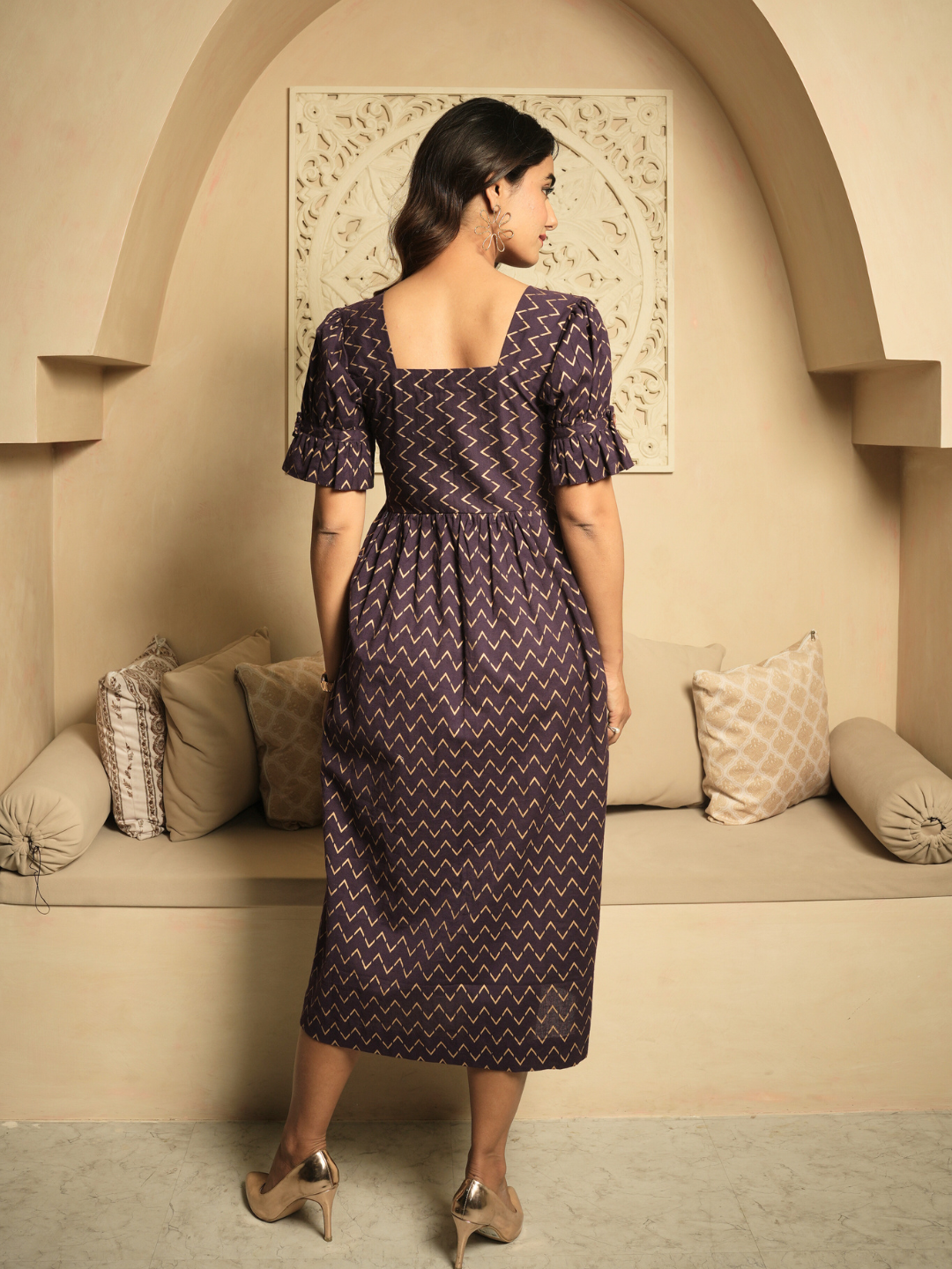 Purple Chevron Dress