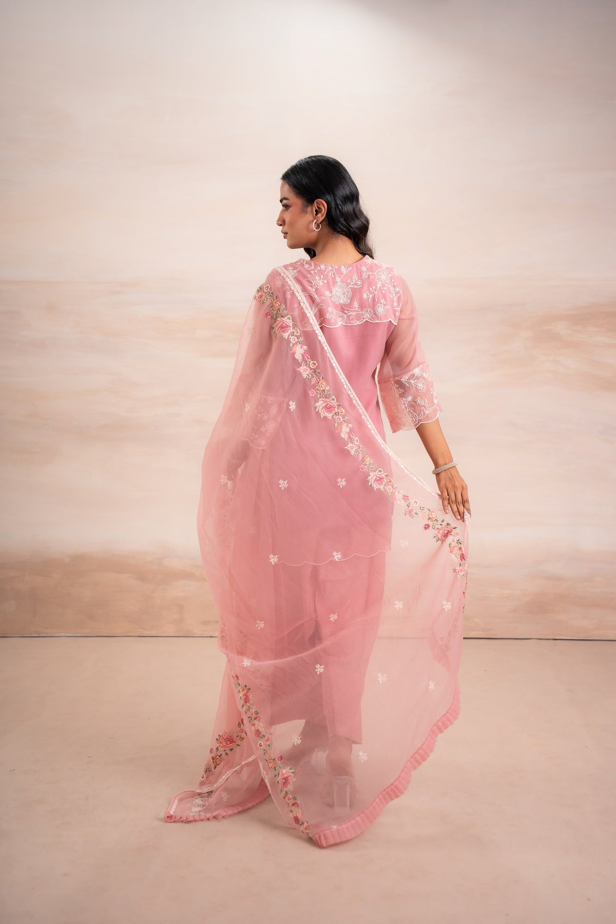 PINK EMBRIODERY SUIT SET